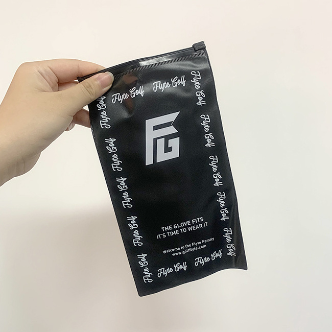 Zip Lock Biodegradable Custom Printed Logo Clear PVC Jewelry Frosted Plastic Bag T Shirt Packaging Zipper Bags for Clothing