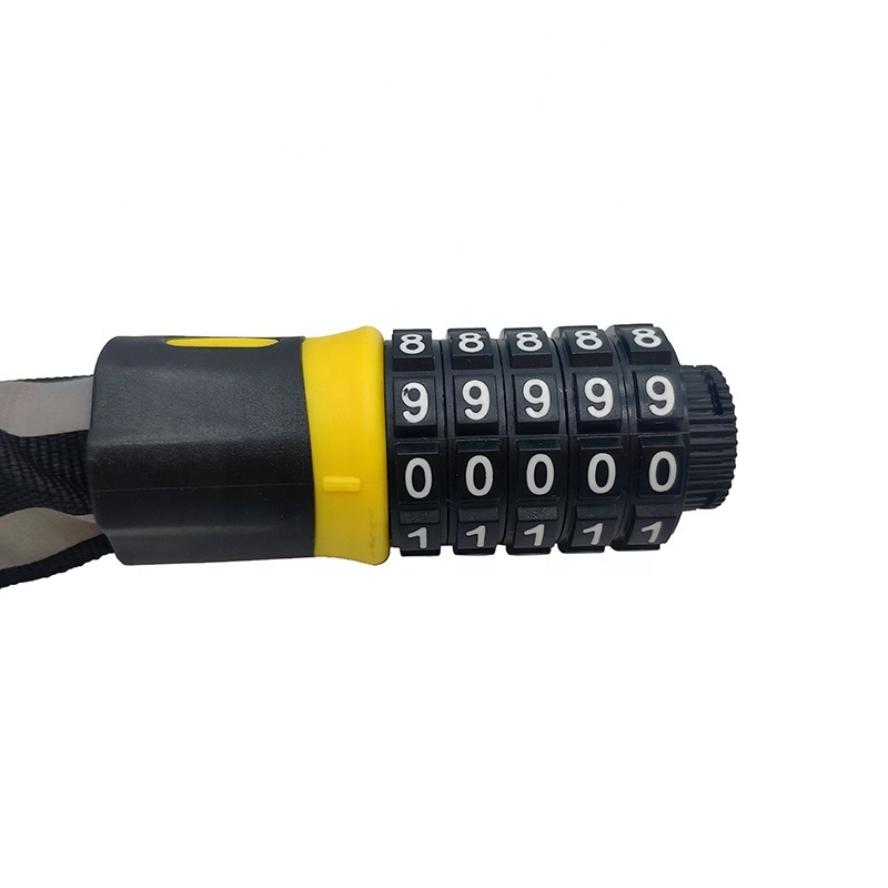 Wholesale High Security Bike Lock 5 Digit Password Combination chain Lock for Bicycle motorcycle scooter