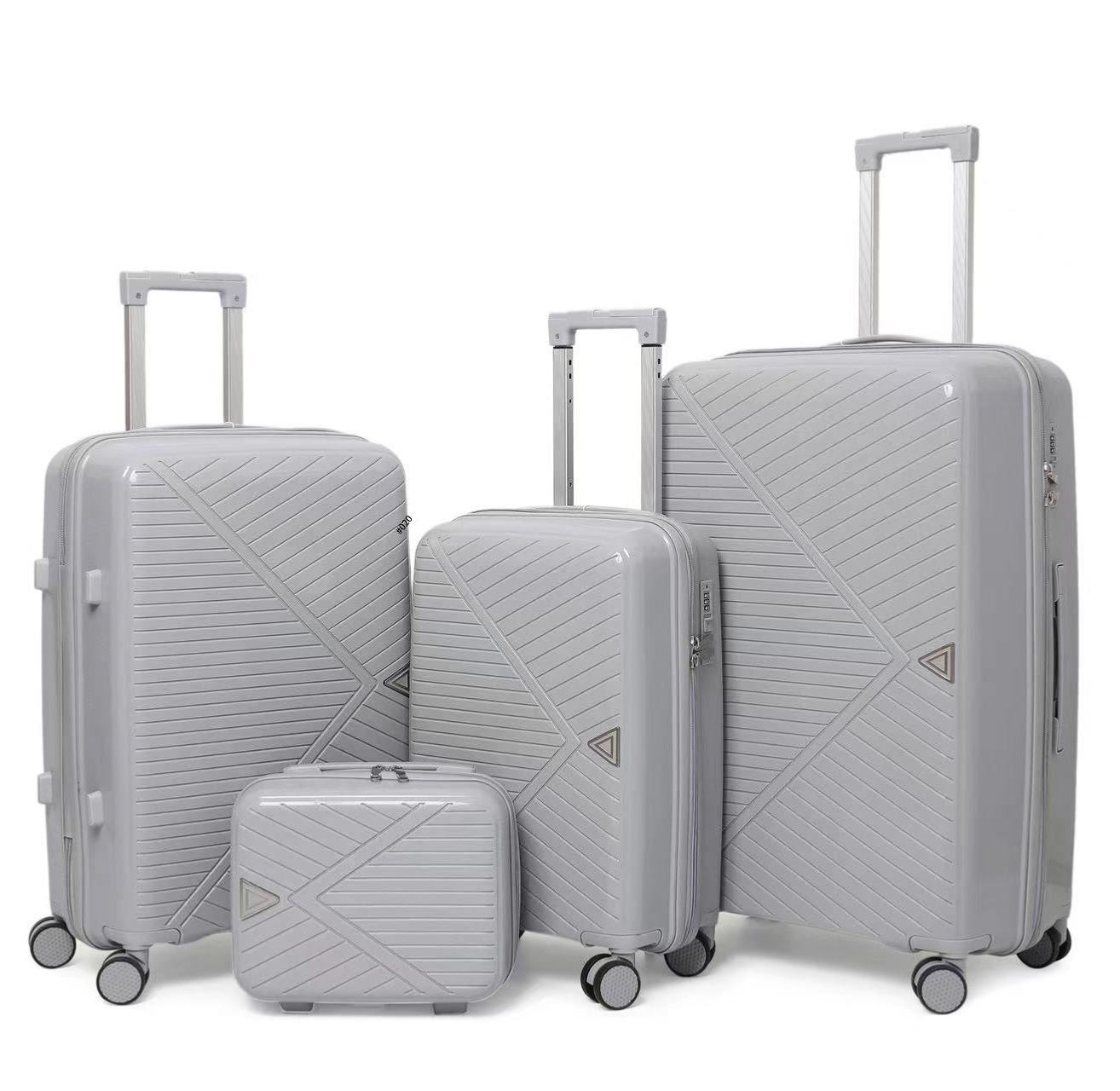 Popular 20\/24\/28 Inch 100% PP Fashion Suitcase Luggage Set With Removable Wheels