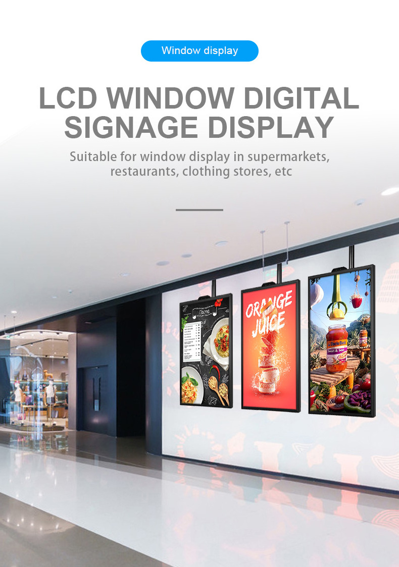 HD 4k 2500 nits 32 43 49 inch LCD android digital menu boards ad for restaurant