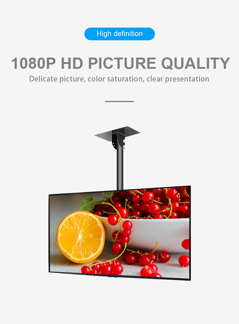 High Brightness illuminated window display 4K LCD advertising kiosks ultra thin bezel videowall digital menu board