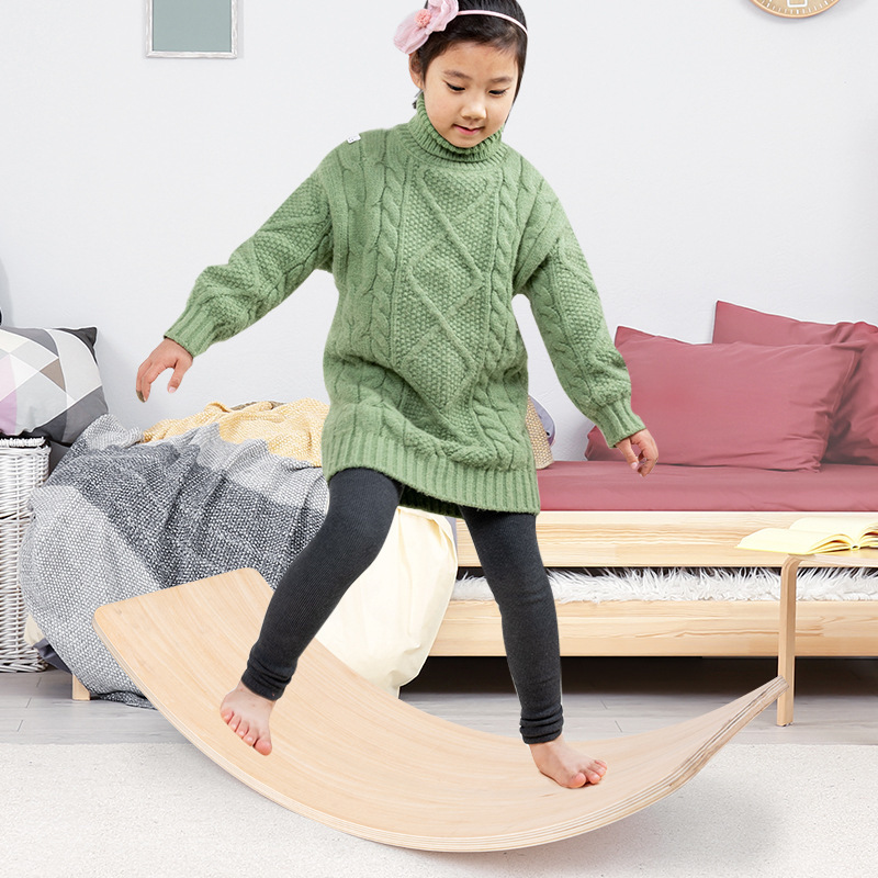 high quality balance board game wooden fitness board burlywood