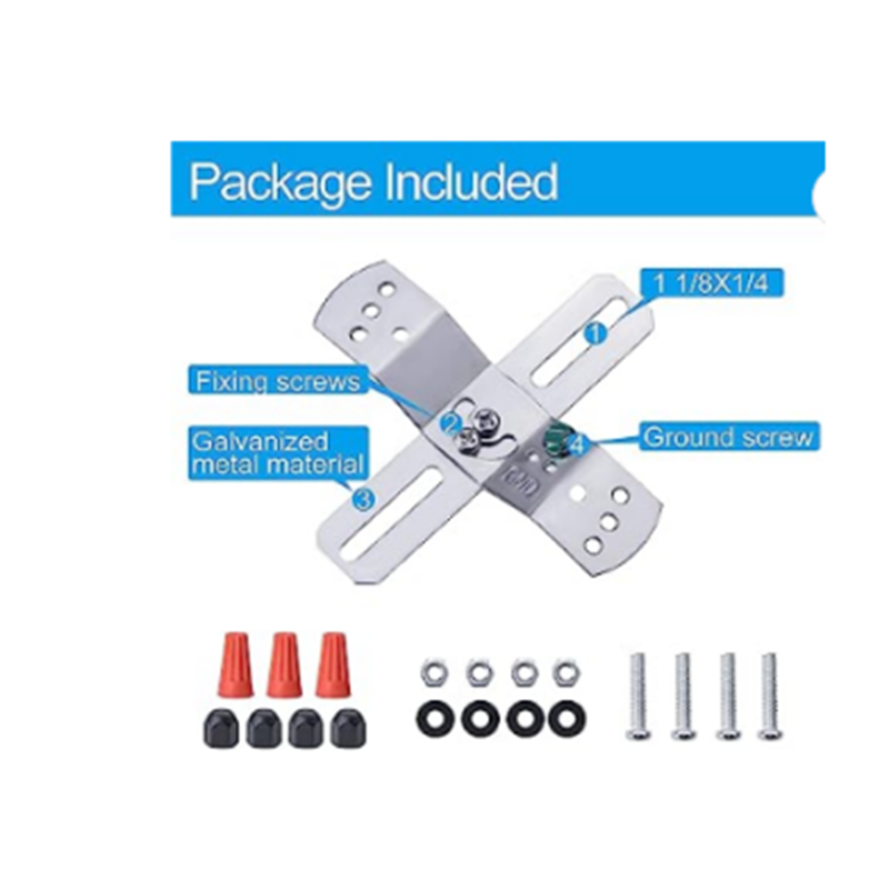Light Fixture Mounting Bracket Cross-Shaped Mount Bracket Light Crossbar Bracket with Screws and Nuts