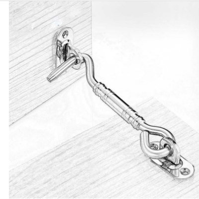 Stainless steel windbreak hook lock Vintage window windbreaks hooks Doors and windows latch Furniture hardware