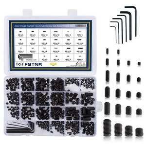 666Pcs Internal Hex Drive Cup-Point Screws Assortment Kit 22 Sizes M2/3/4/5/6/8 Set Screw Set for Door Handles Faucet Light