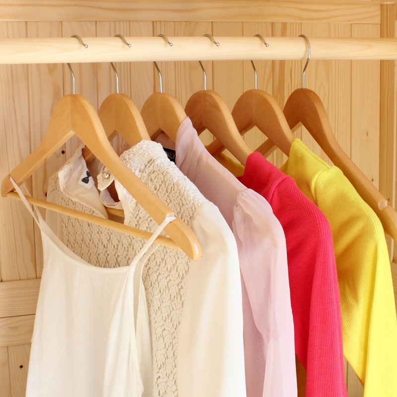 Wood Clothes Rack Solid Hanger Non-Slip Hangers Clothes Shirts Sweaters Dress Hanger Drying Rack For Home