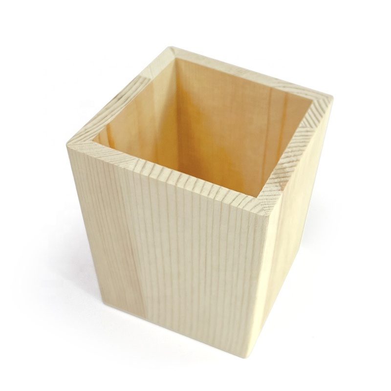 Wholesale Custom High Quality Multi-function Office Desktop Pencil Organizer  Wooden Pen Holder for School