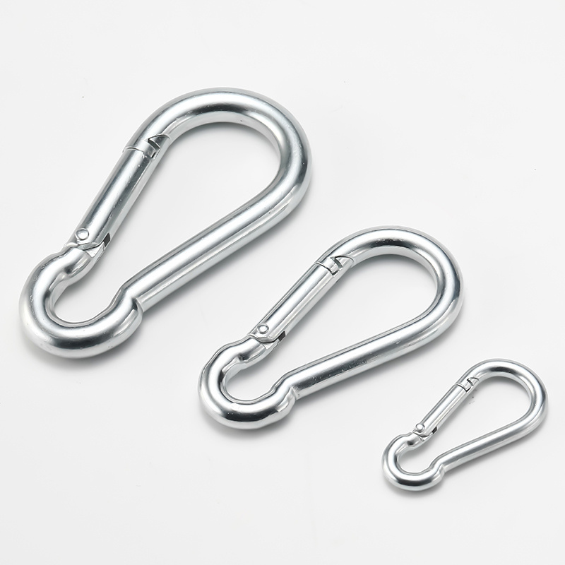 JRSGS Stainless Steel Carabiner 304/316/Iron DIN5299C Spring Snap Hook Carabiner Clips Lifting Hooks