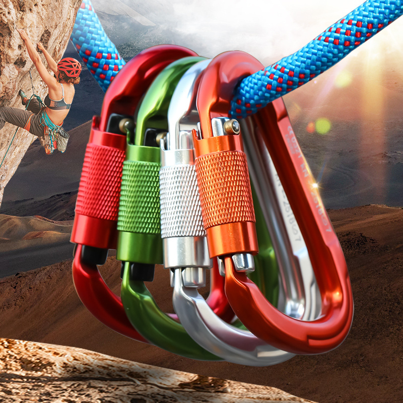 JRSGS Heavy Duty Climbing Carabiners, 25KN Auto Locking Rock Climbing Carabiners Clips for Hammocks, Swing