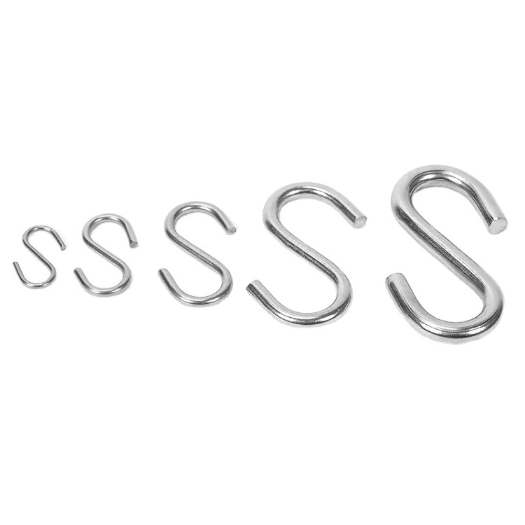 Wholesale Heavy Duty S Shaped Hook Stainless Steel 304/ 316  Hanger Clothes Rack Hook Metal Hooks for Hanging