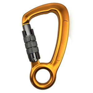 JRSGS Hot Sales High Quality Heavy Industry 30KN Snap Hook 7075 Aluminum Carabiner with screw Customized LOGO S7120TN