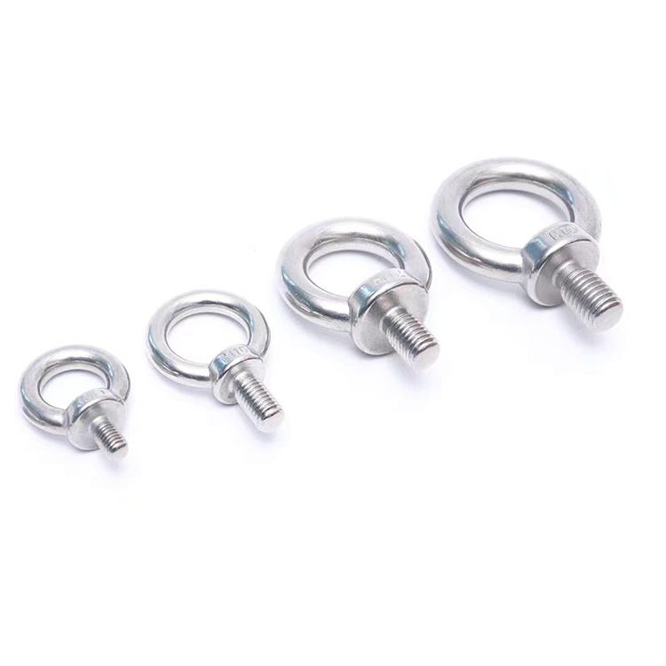 Wholesale Eye Bolt 304 Stainless Steel Marine Lifting Eye Screws Ring Loop Hole for Cable Rope Eyebolt Hook