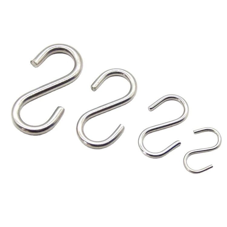 Wholesale Heavy Duty S Shaped Hook Stainless Steel 304/ 316  Hanger Clothes Rack Hook Metal Hooks for Hanging