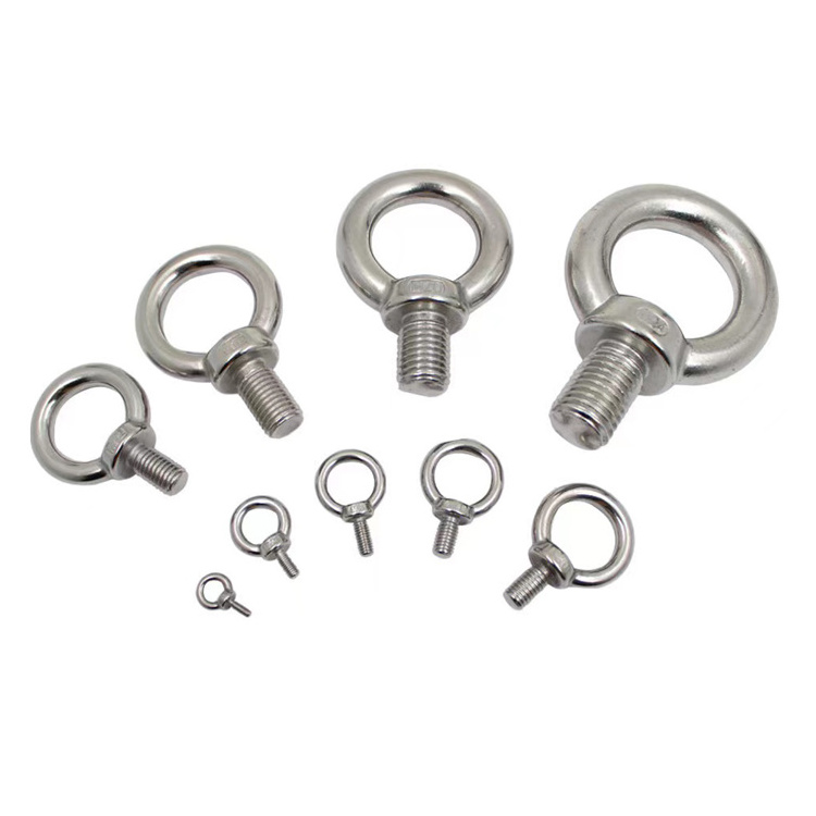 Wholesale Eye Bolt 304 Stainless Steel Marine Lifting Eye Screws Ring Loop Hole for Cable Rope Eyebolt Hook