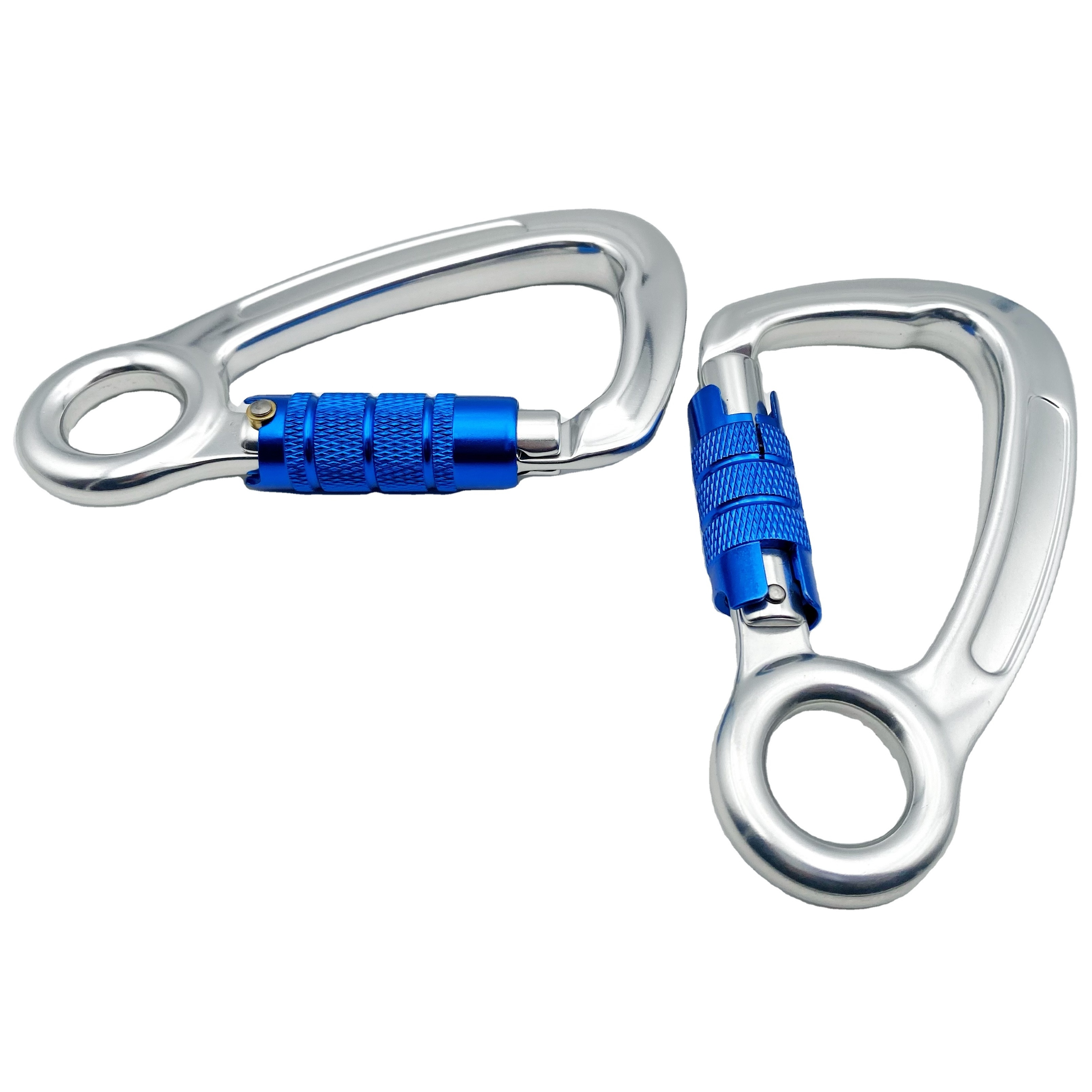 JRSGS Custom Aluminum carabiner 30KN Auto Mountain Climbing Swivel Clip Snap hook Safety Hook Clip Hook S7120TN3