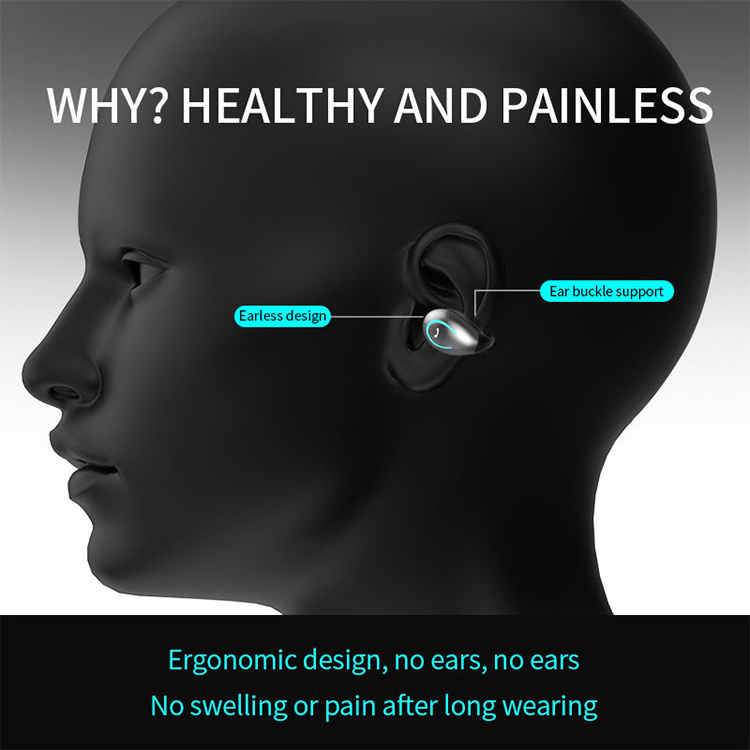 Sound Ear Cuffs Out Clip Ear Bone Conduction Earring Wireless Earphones Auriculares Headset Tws Sport Earbuds