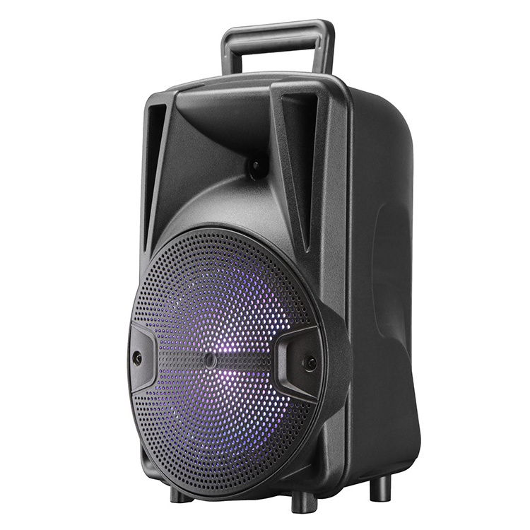 portable dj system 2x15inch active wireless trolley pa speaker with rechargeable battery