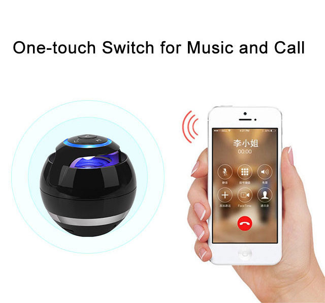 A18 Wireless BT Round Shape Speaker FM TF Card USB Audio Creative Portable Mini Subwoofer as Gift Wireless Speakers