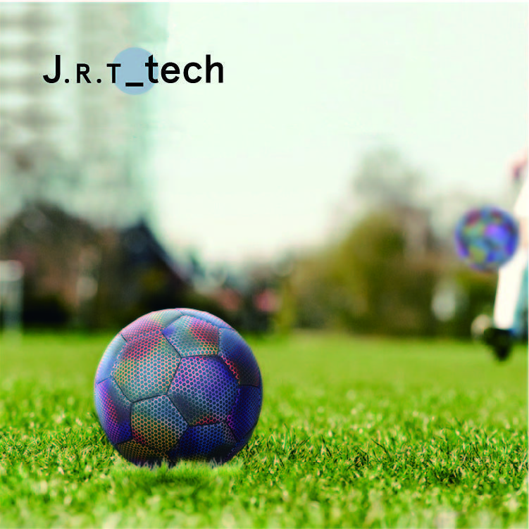 JRT Glowing in the dark Reflective Official light up holographic leather Soccer Ball