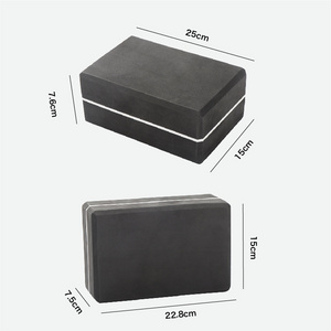 Sports Yoga Brick Fitness Foam Customized Logo Eco-friendly Black EVA Yoga Block