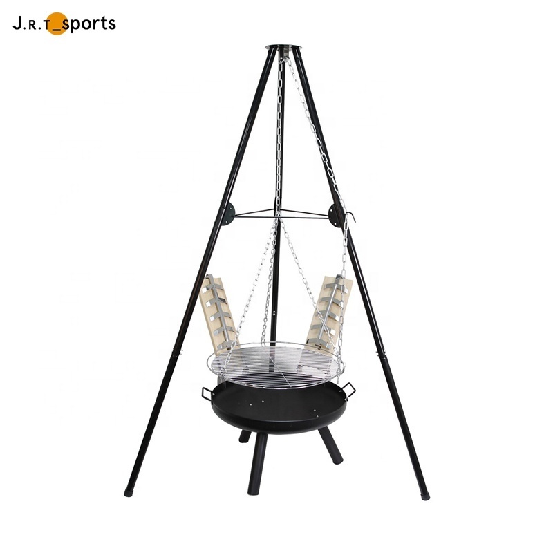 Hanging Outdoor Camping Cooking Picnic Portable Tripod Charcoal Barbecue Grill