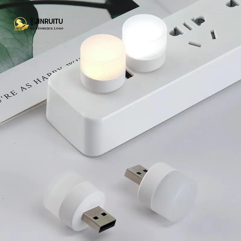 2022 New USB Plug Lamp Mobile Power Charging USB Small Book Lamps LED Eye Protection Reading Light Small Round Light Night Light