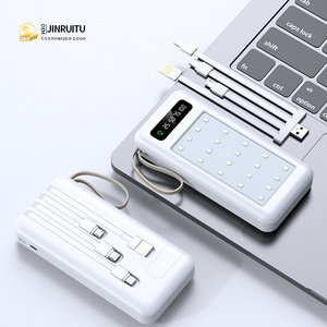 3 devices Power bank removable 4 lines shared fast power bank Outdoor LED lights camping Mobile power supply