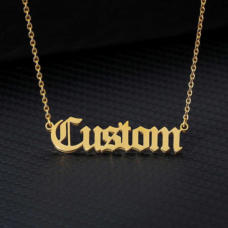 Custom Names 18K Gold Vacuum Plated Stainless Steel Necklace Personalized Letter Necklace For Women Custom Names Necklace