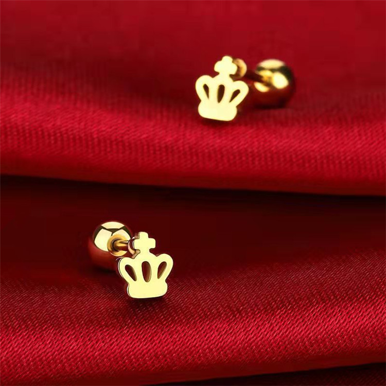 Wholesale Minimalist Dainty Waterproof Earrings 18K Gold Vacuum Plated Stainless Steel Stud Earrings Set