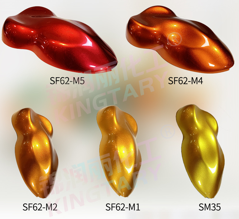 Bright candy chinese red auto car paints coating synthetic mica pearl pigment for auto paint