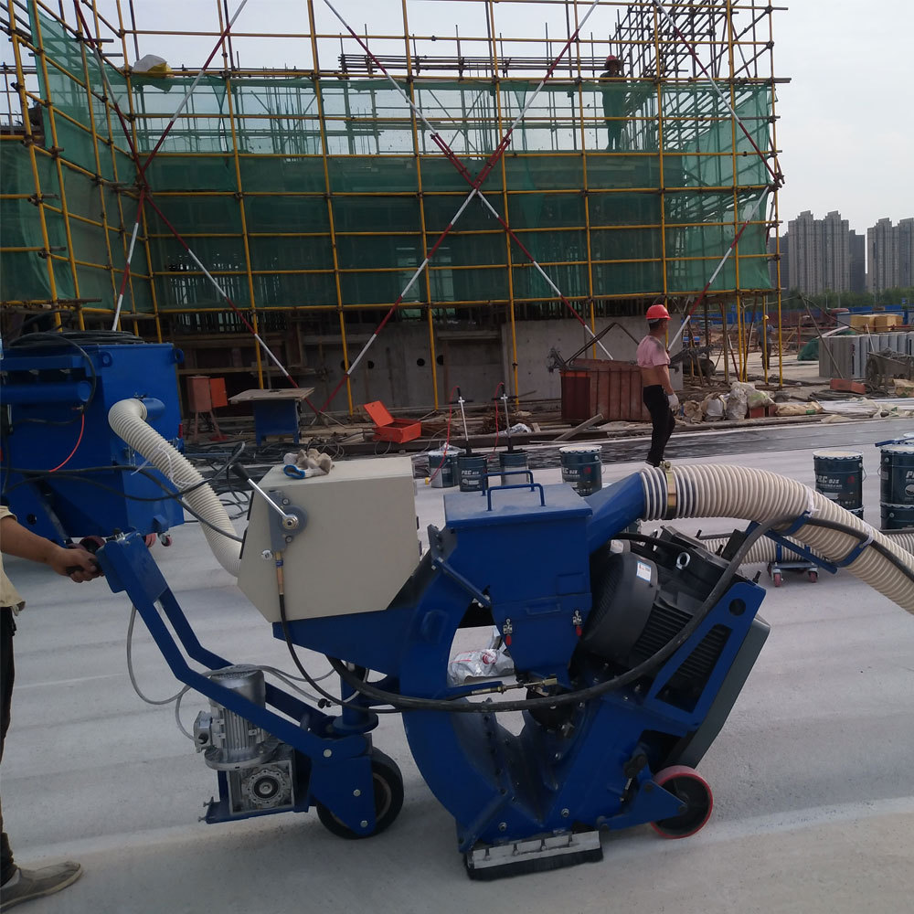 Concrete and asphalt road wheel abrator shot blasting machine