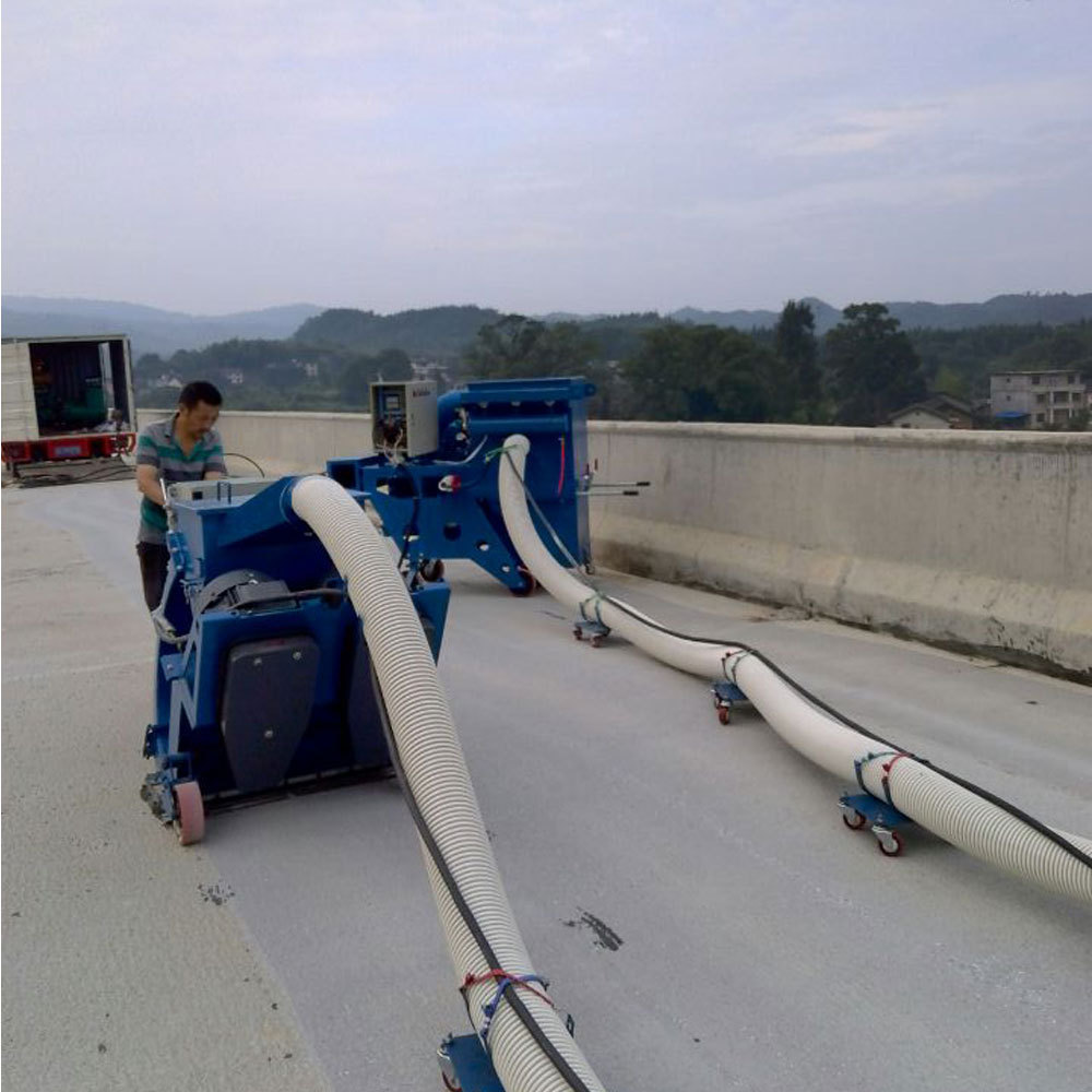 Concrete and asphalt road wheel abrator shot blasting machine