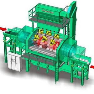 Wire mesh shot blasting machine, mesh type shot blaster