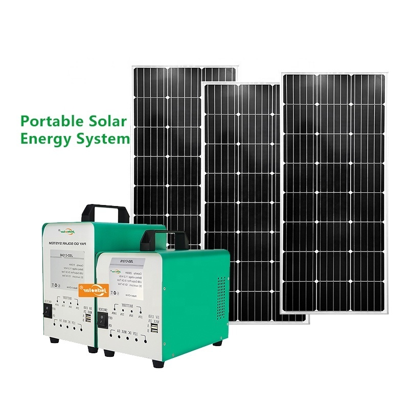 Jinsdon Portable Pay As You Go Solar System 500W Camping 500W Off Grid Solar Power System Outdoor Activities Commerical Home Use