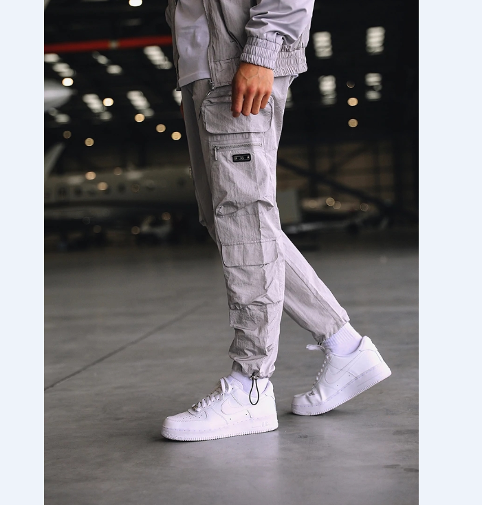 Customize Men Woven Conflict Cargo Slim Fit Combat Pant   with Nylon shiny fabric