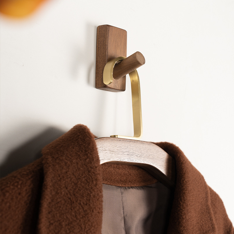 Premium Custom Logo Dark Walnut Wooden Coat Suit Jacket Hanger Stylish Luxury Design Wardrobe Clothing Store Display Hanger