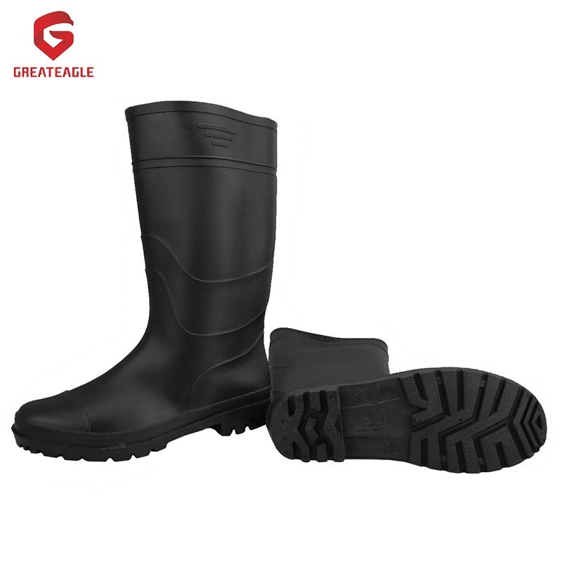 KINGUARD Custom pvc boots plastic work shoes men women  anti-slip waterproof  steel toe rain boots medical shoes