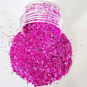 Wholesale bulk rose red chunky glitter for Nail and Christmas craft 1/128  1/64