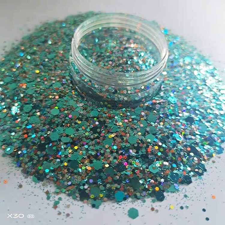 2024 Wholesale non-toxic pink color Polyester Bulk Craft chunky glitter