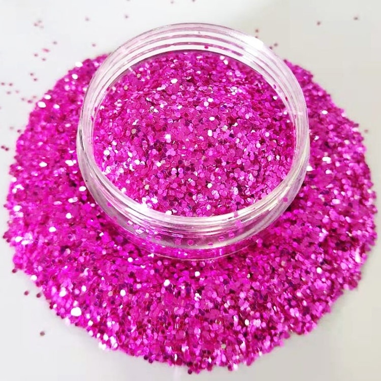 Wholesale bulk rose red chunky glitter for Nail and Christmas craft 1/128  1/64