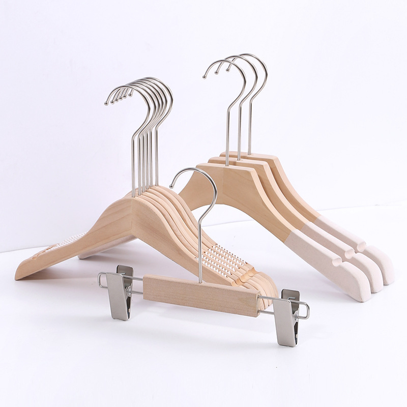 JINSHENG Manufacture Gold Metal Hook White Black Coat Wooden Hangers For Clothes Hanger And Hooks