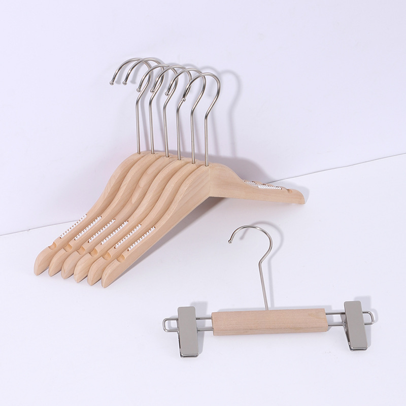 JINSHENG Manufacture Gold Metal Hook White Black Coat Wooden Hangers For Clothes Hanger And Hooks