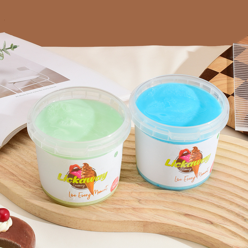 PP frozen safe food grade 500g 1000g 1kg container ice cream plastic bucket with lid handle