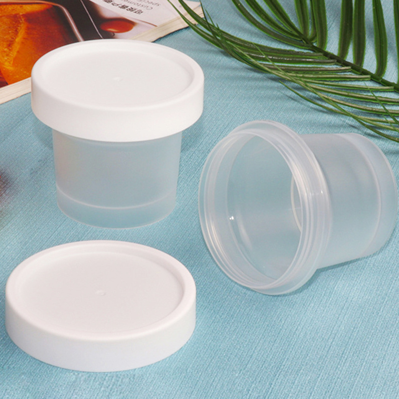 Food grade manufacturer plastic clear transparent strong material customized clear ice cream cup with lid