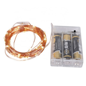 3AA battery powered 5m 50 leds copper wire string light led copper wire string lights for christmas tree light holiday wedding