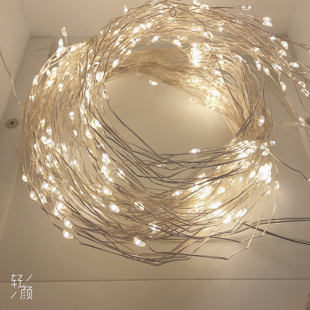 3AA battery powered 5m 50 leds copper wire string light led copper wire string lights for christmas tree light holiday wedding