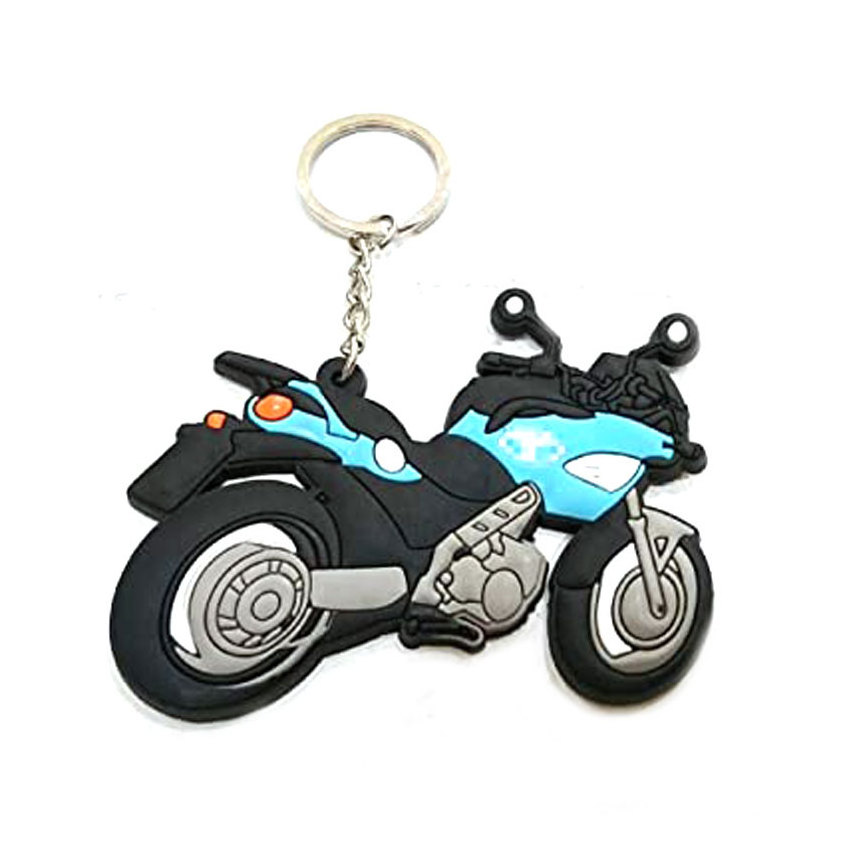 manufacturer wholesale sports F1 souvenir custom rubber motorcycle keychains