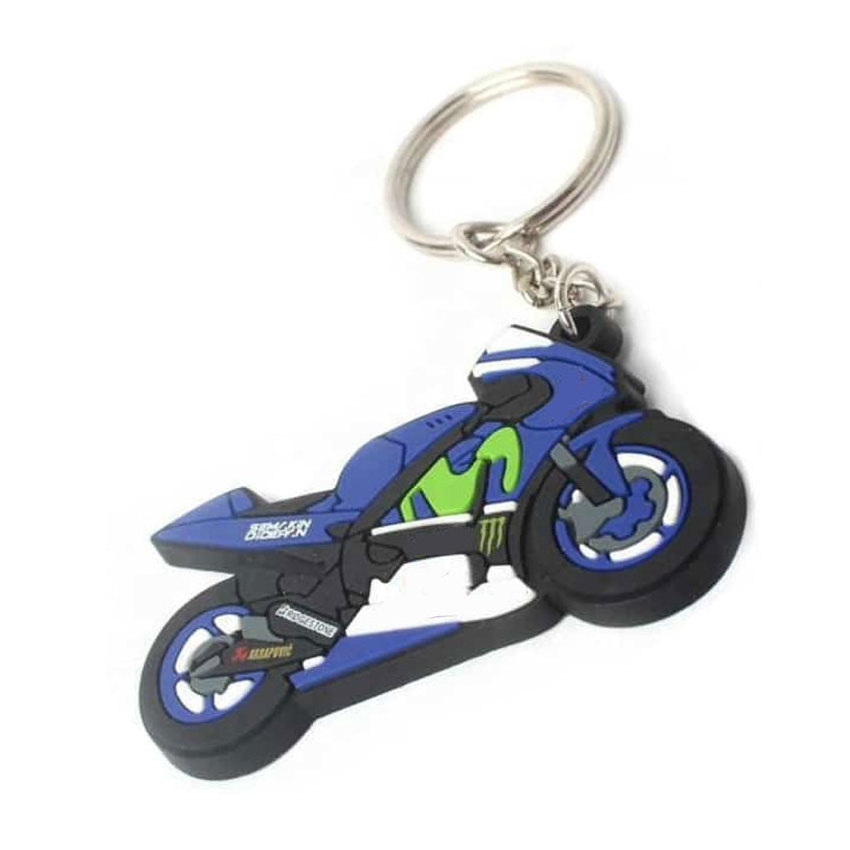 manufacturer wholesale sports F1 souvenir custom rubber motorcycle keychains