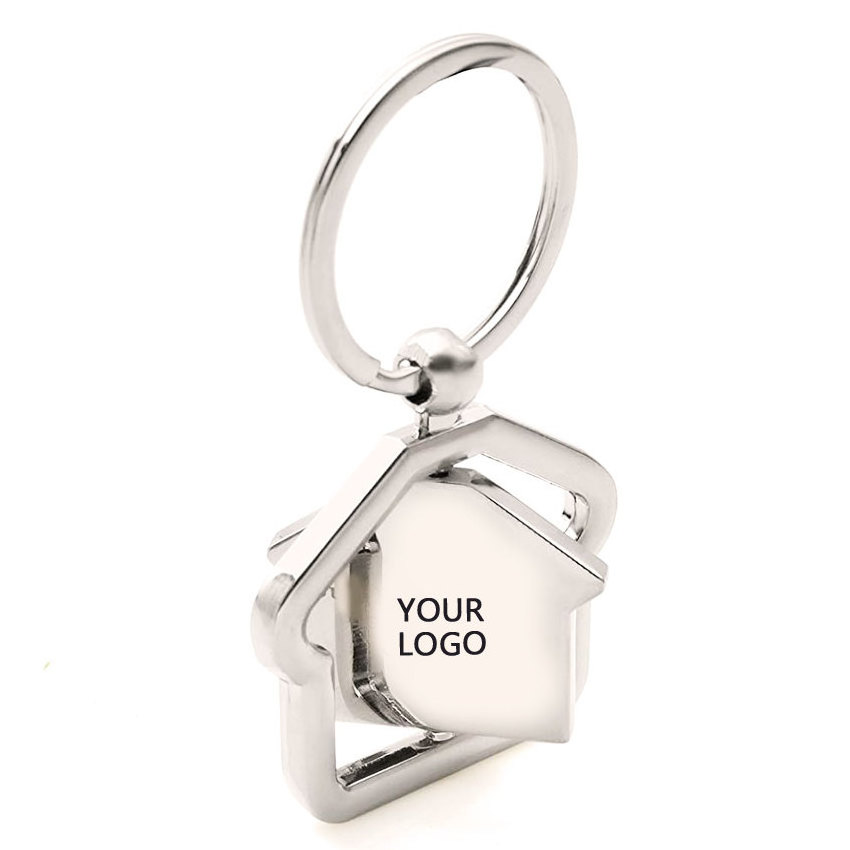 custom branded logo metal spinning keychain/ zinc alloy keychain/ metal custom keychains