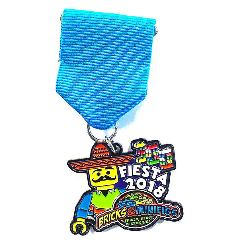 metal craft manufacturer soft enamel custom fiesta medals novelty promotional festival medal